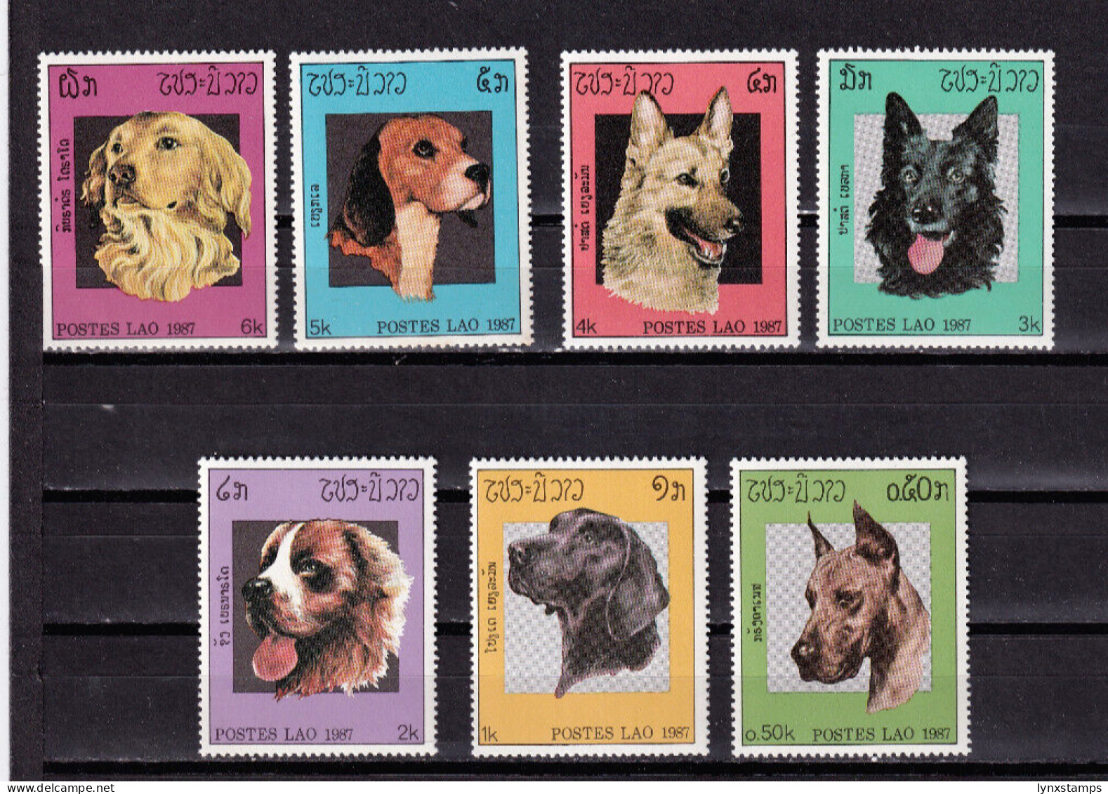 LI04 Laos 1987 Dogs Mint Stamps - Laos