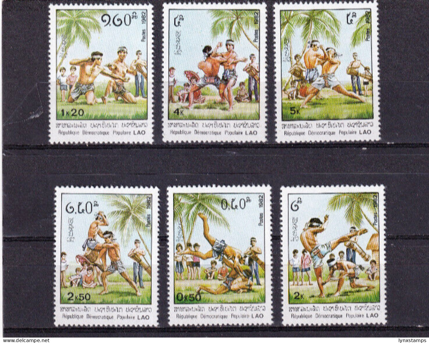 LI04 Laos 1982 Wrestling Mint Stamps - Laos