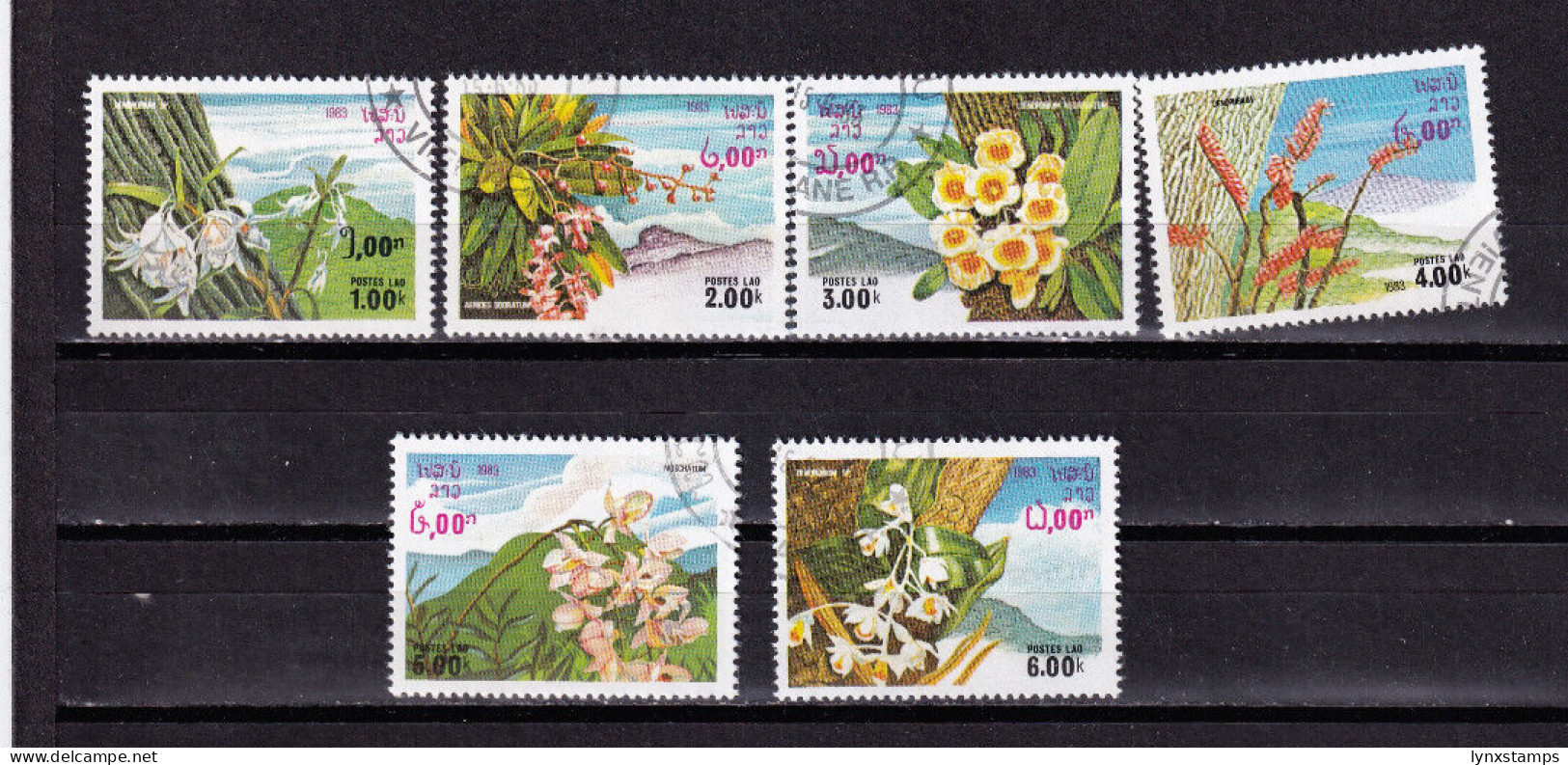 LI04 Laos 1983 Flowers Used Stamps - Laos