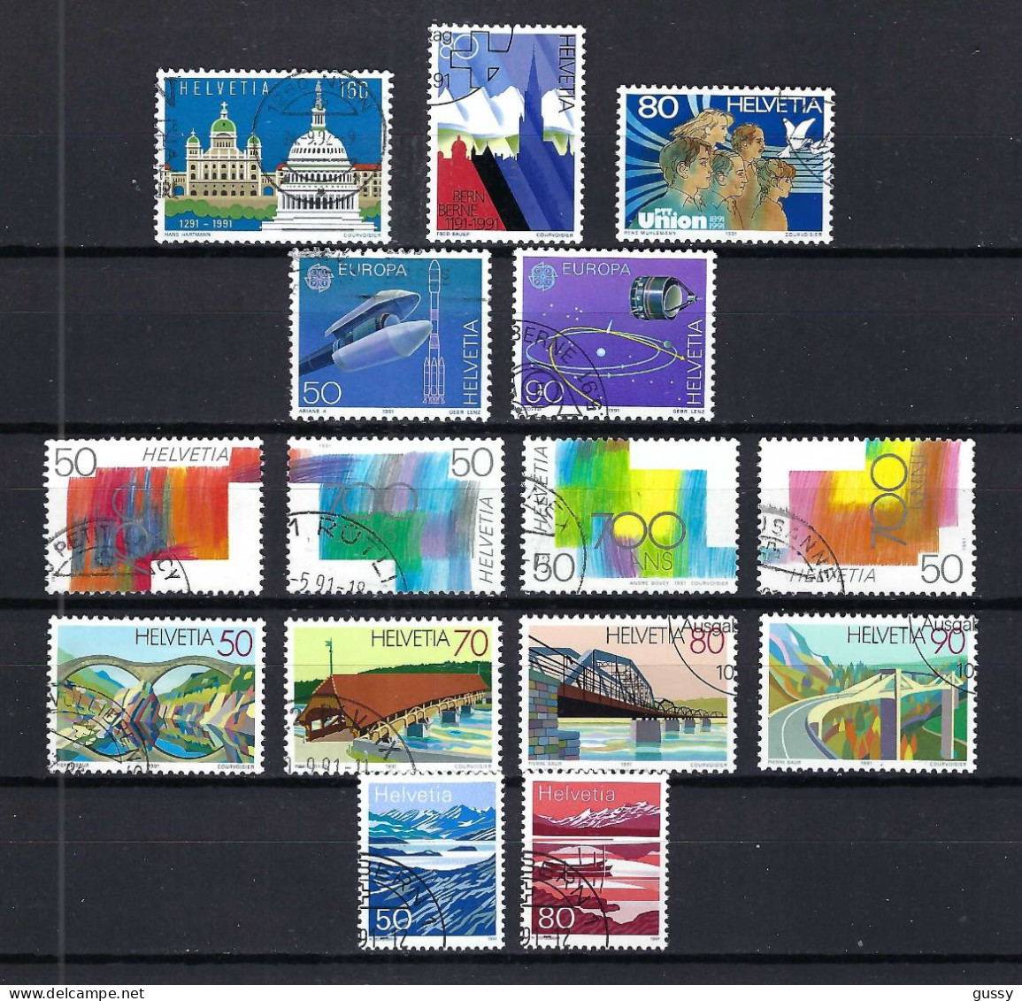 SUISSE 1991: Lot D'oblitérés - Used Stamps