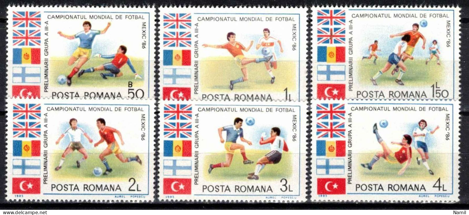 ** Roumanie 1985 Mi 4193-8 (Yv 3619-24), MNH)** - Unused Stamps