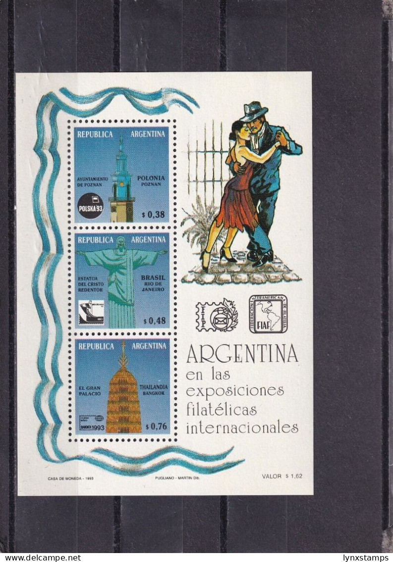 SA04 Argentina 1993 International Stamp Exhibitions Souvenir Sheet - Nuevos