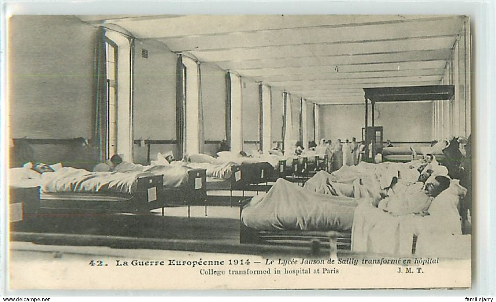 15787 - PARIS - LA GUERRE 1914 / LE LYCEE JANSON DE SAILLY TRANSFORME EN HOPITAL - Enseignement, Ecoles Et Universités