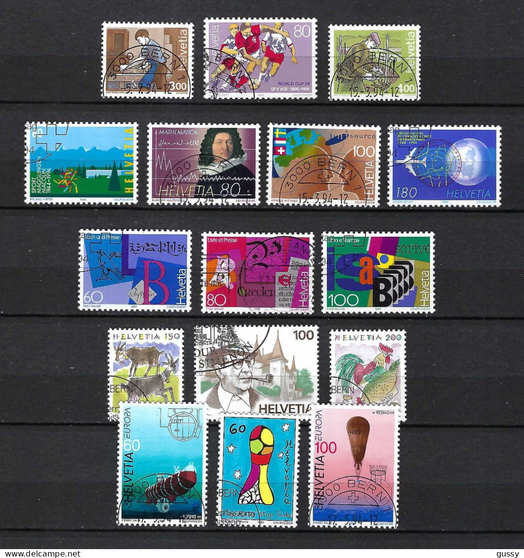 SUISSE 1994: Lot D'oblitérés - Used Stamps