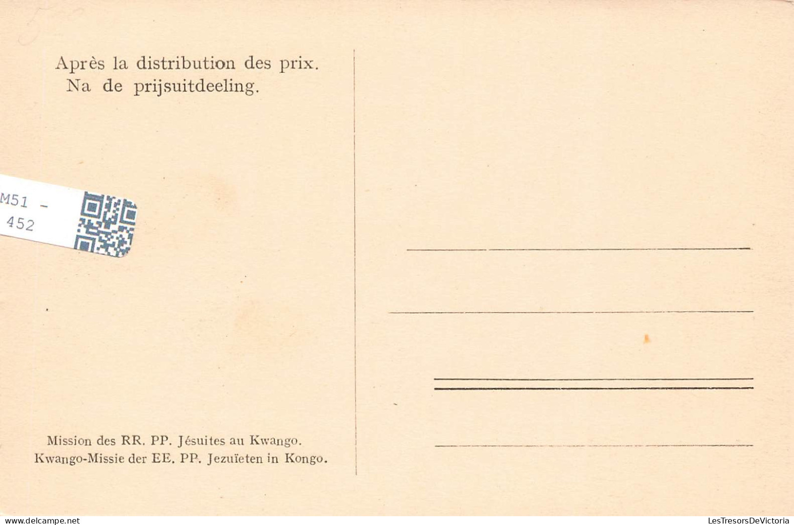 CONGO BELGE - Après La Distribution Des Prix - Enfants - Carte Postale Ancienne - Congo Belge