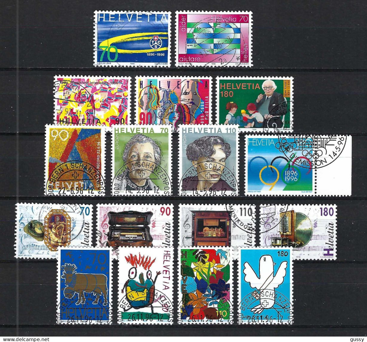 SUISSE 1996: Lot D'oblitérés - Used Stamps