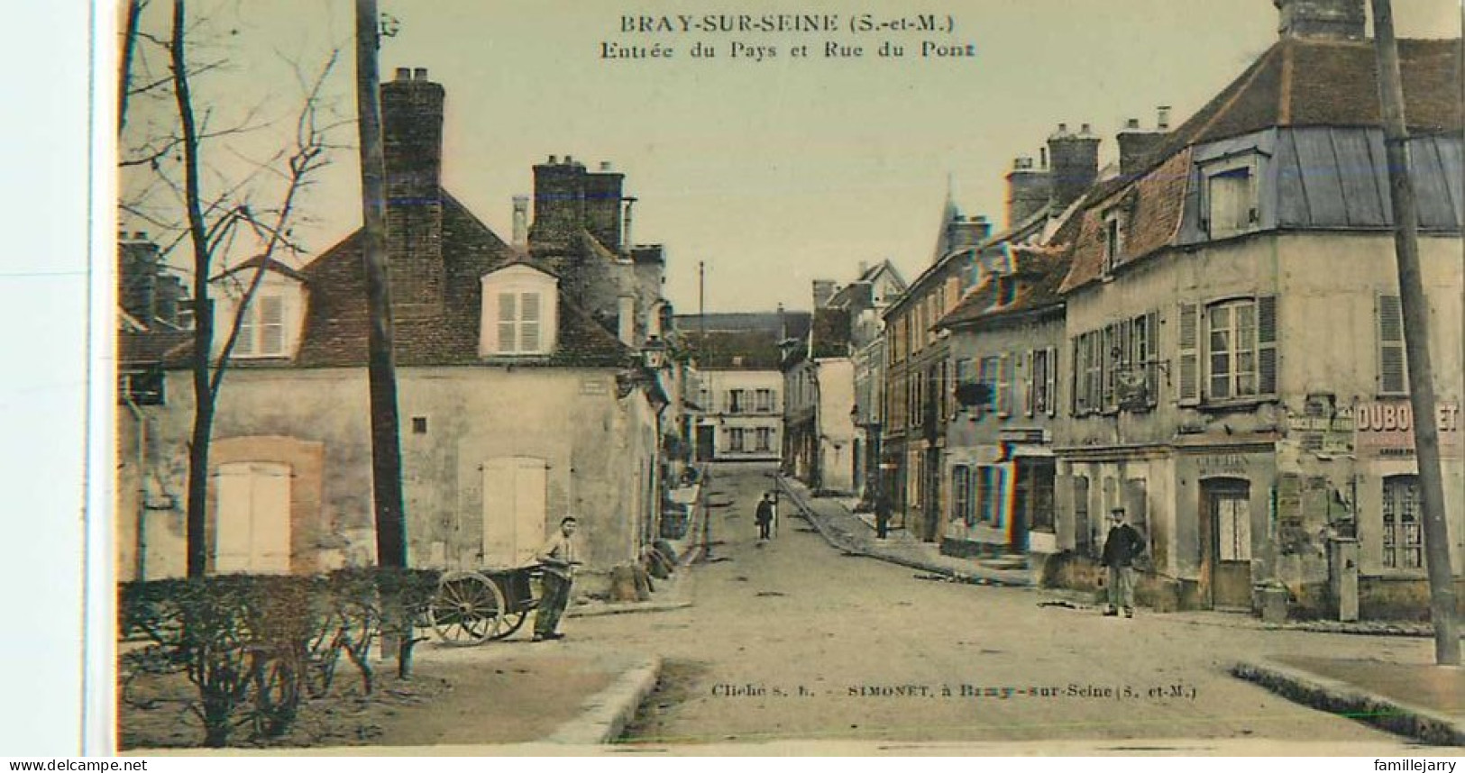 17686 - BRAY SUR SEINE - ENTREE DU PAYS ET RUE DU PONT - Bray Sur Seine