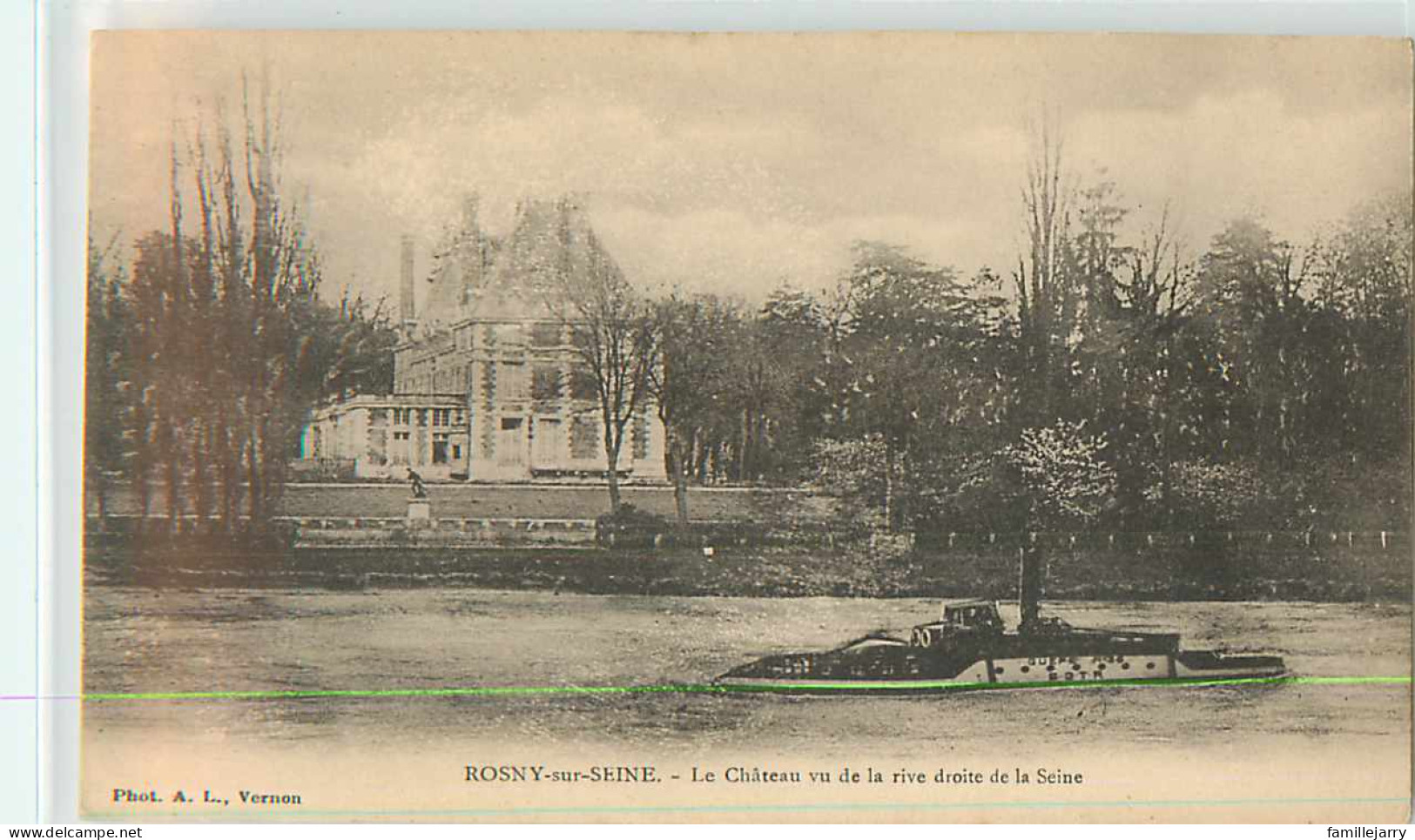 24190 - ROSNY SUR SEINE - LE CHATEAU VU DE LA RIVE DROITE DE LA SEINE - Rosny Sur Seine