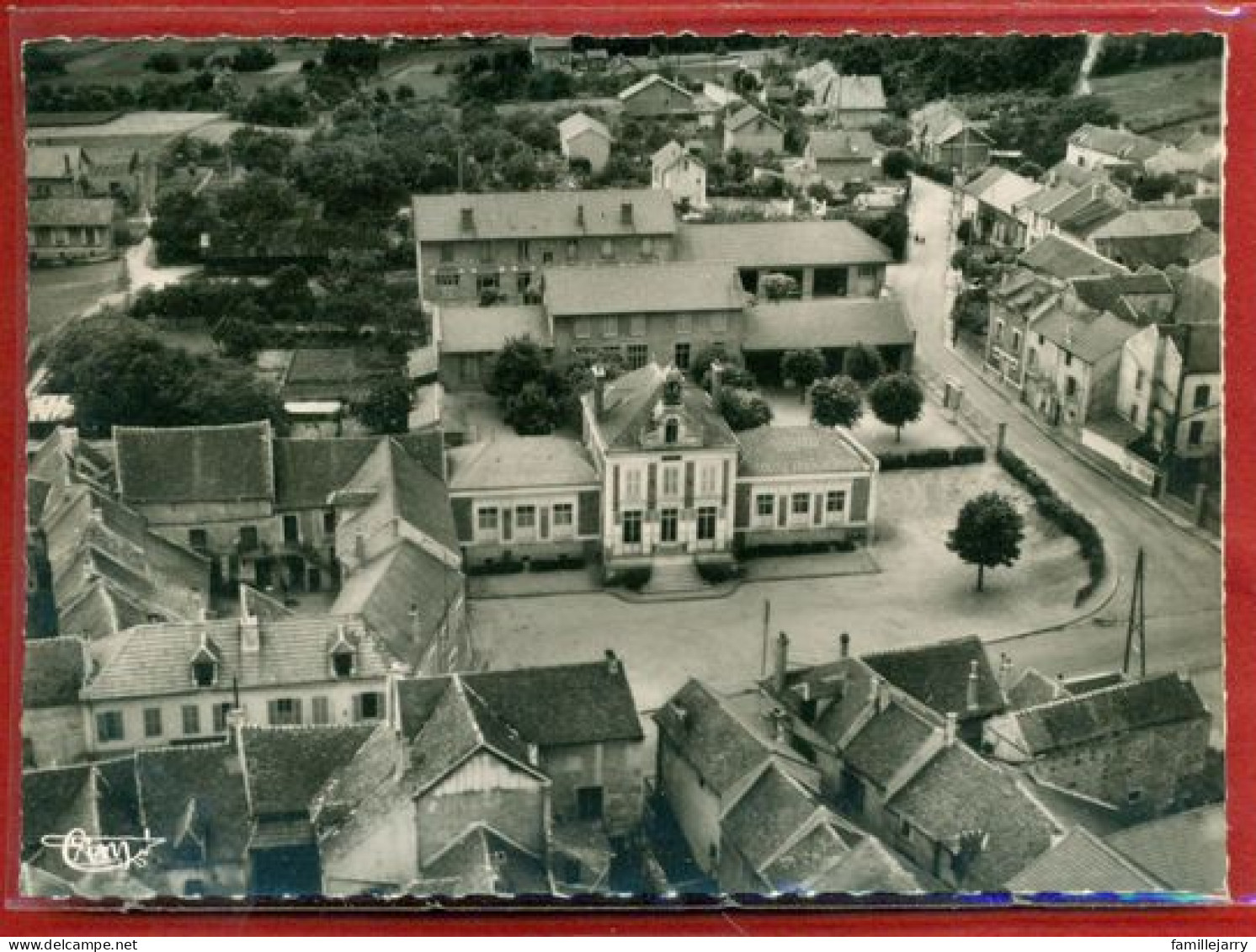 4108 - CHANTELOUP LES VIGNES - CPSM - VUE AERIENNE - LA MAIRIE - Chanteloup Les Vignes