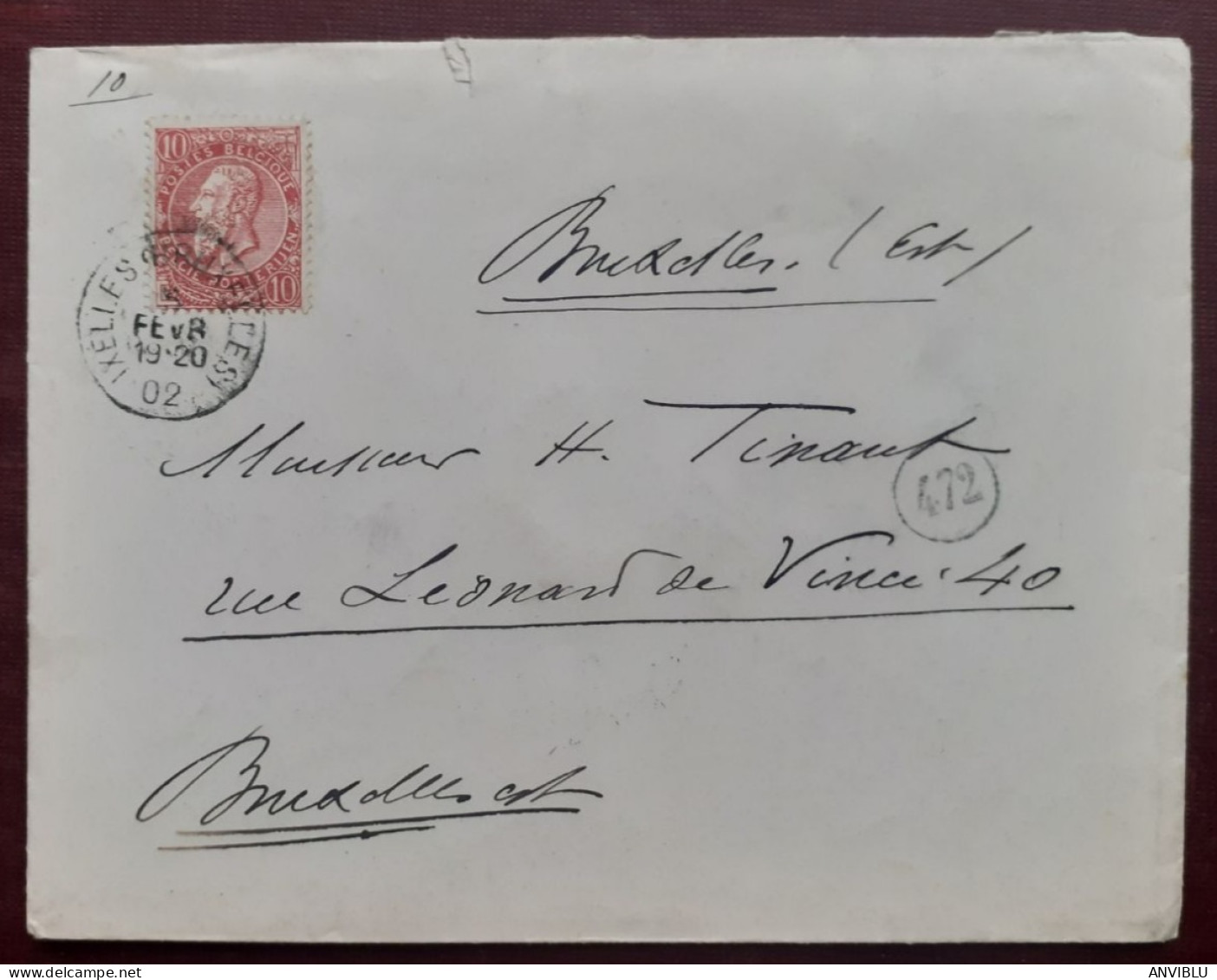 BELGIQUE 1902LETTRE LEOPOLD II - Enveloppes