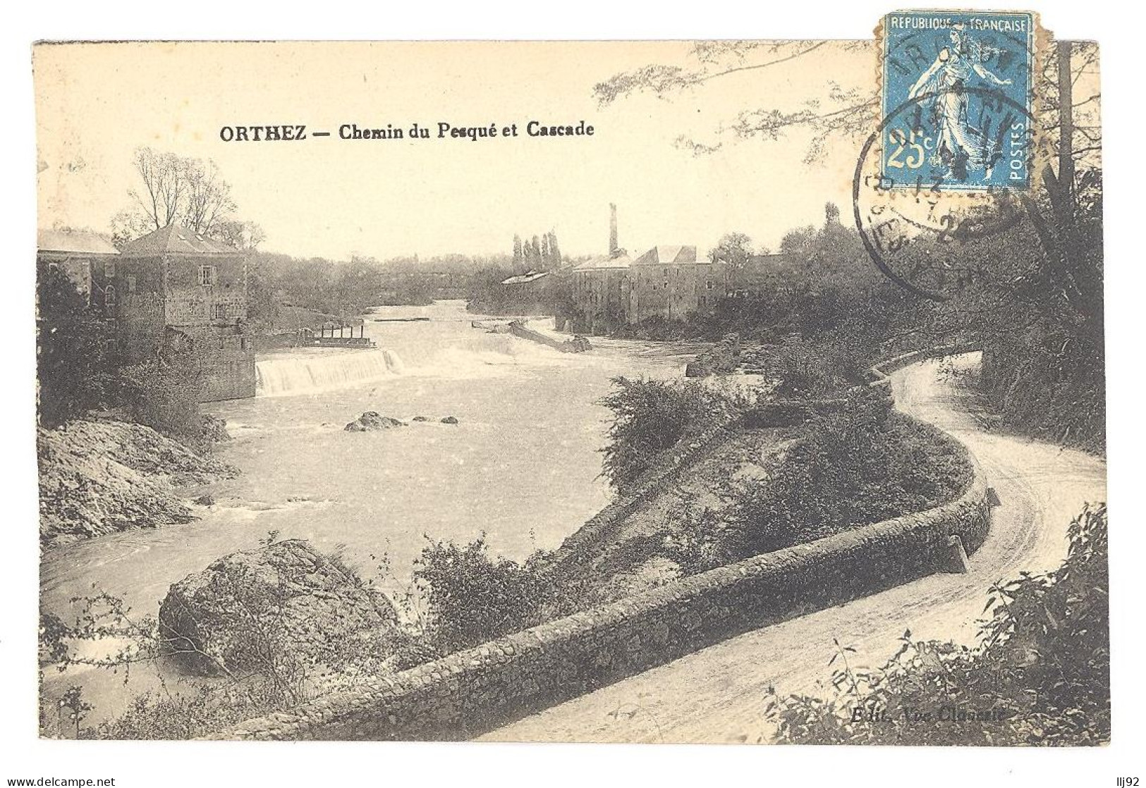 CPA 64 -  ORTHEZ - Chemin Du Pesqué Et Cascade - Peu Courante - Orthez