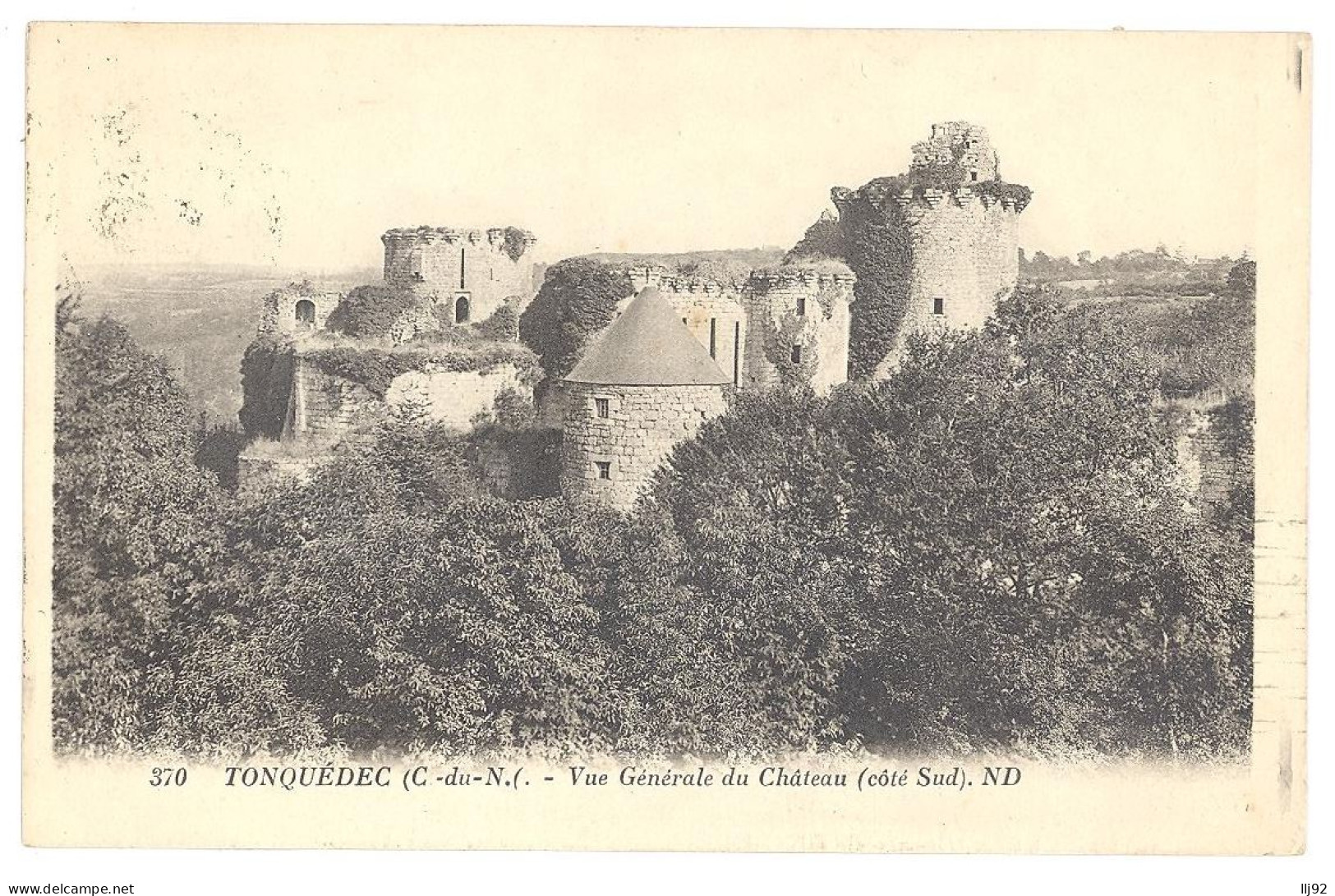 CPA 22 - 370. TONQUEDEC - Vue Générale Du Château (Côté Sud) - ND - Tonquédec
