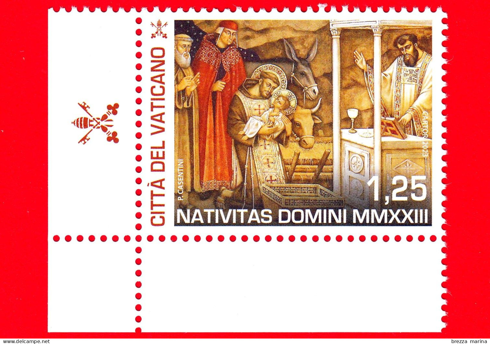 Nuovo - MNH - VATICANO - 2023 - Santo Natale - “San Francesco Celebra A Greccio La Festa Del Presepe” – 1.25 - Neufs