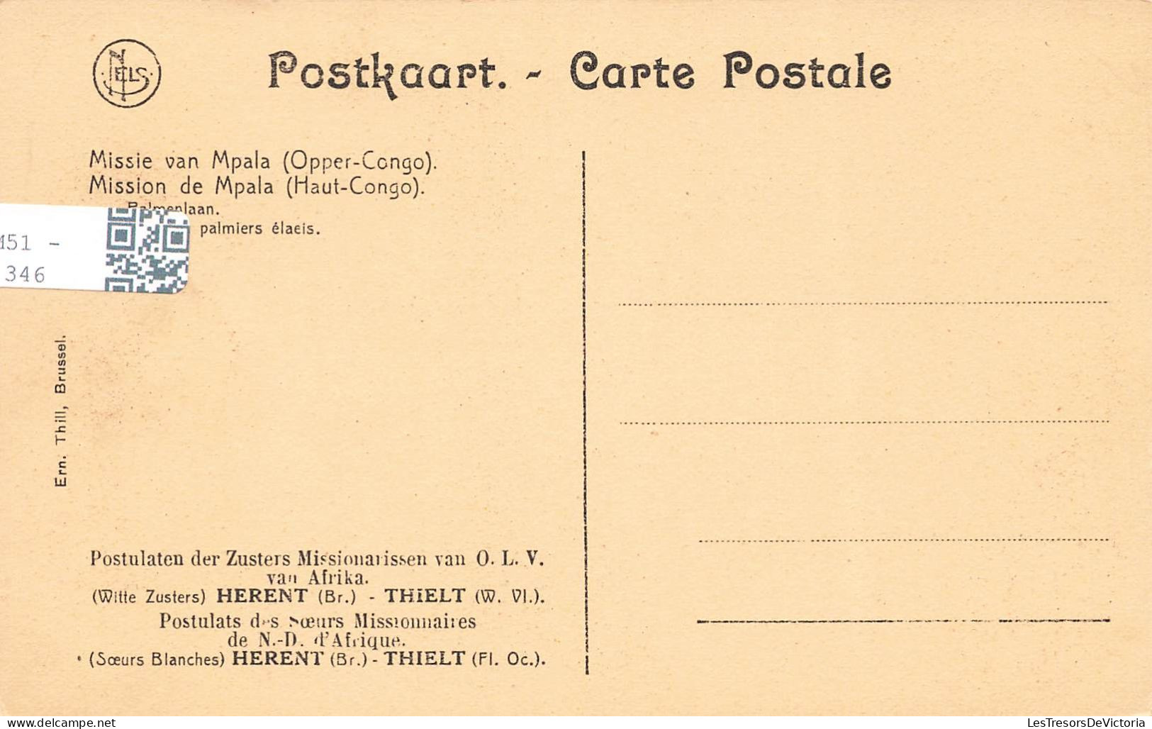 CONGO -  Haut Congo - Mission De Mpala - ... Palmiers élaeis - Carte Postale Ancienne - Belgisch-Kongo