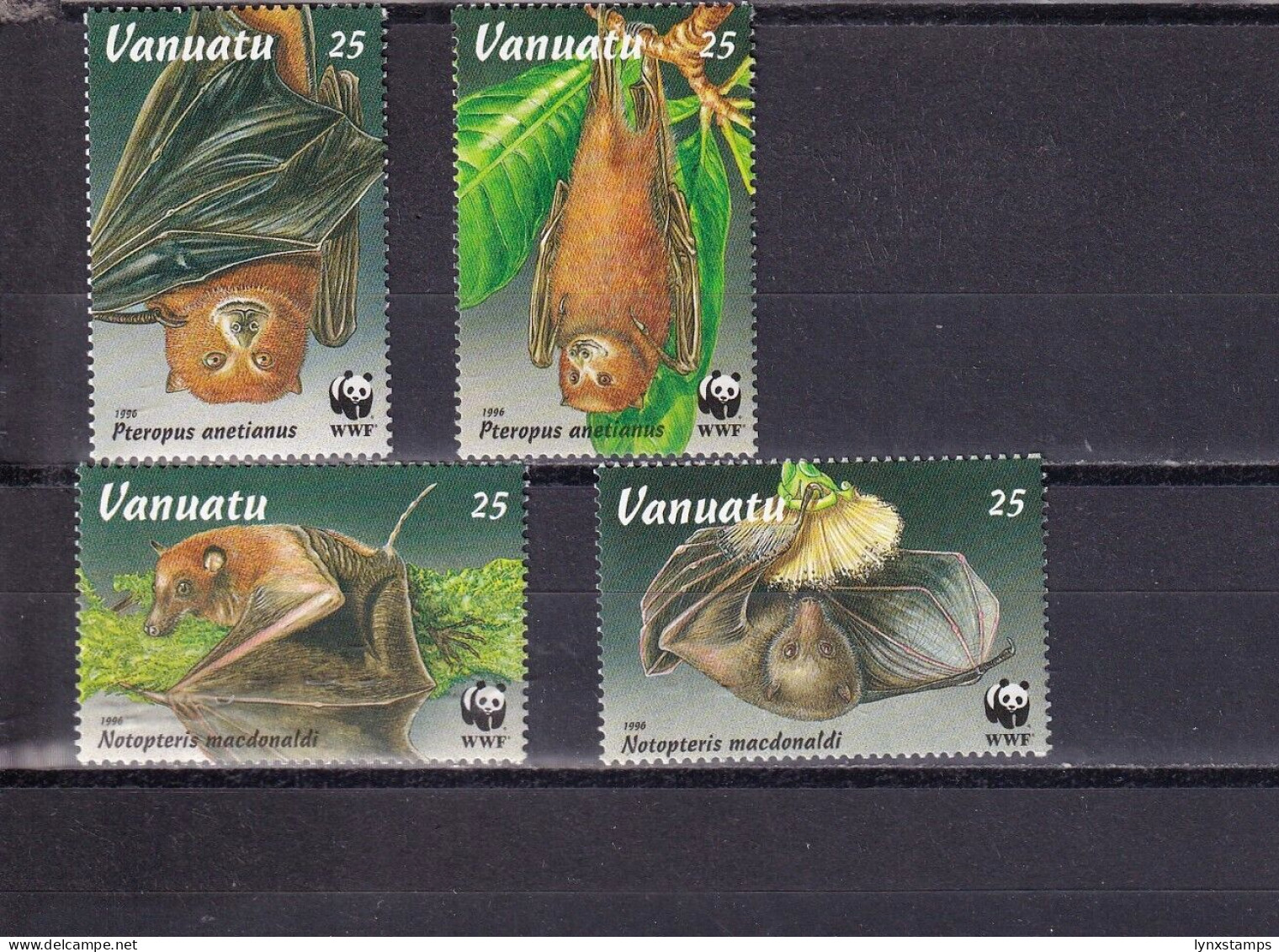 SA04 Vanuatu 1996 Endangered Species - Flying Foxes Mint Stamps - Vanuatu (1980-...)