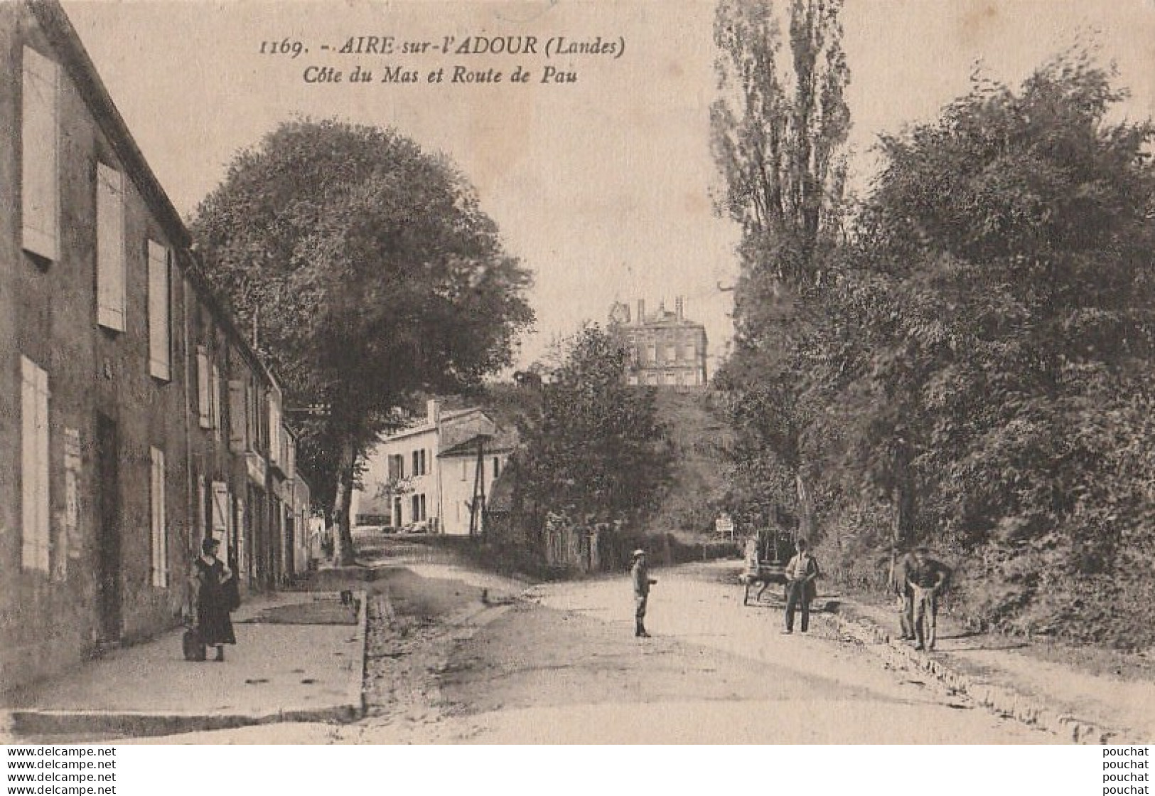 W7-40) AIRE SUR L'ADOUR (LANDES) COTE DU MAS ET ROUTE DE PAU  - ( ANIMATION HABITATANTS - 2 SCANS ) - Aire