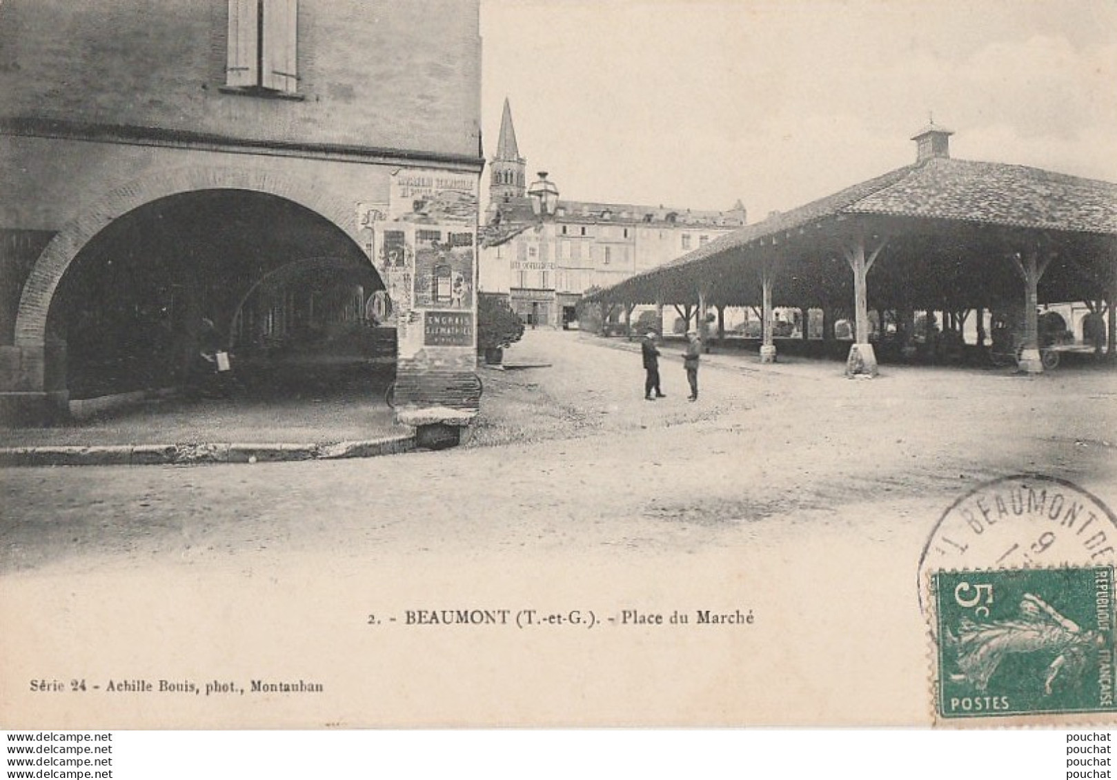 X6-82) BEAUMONT DE LOMAGNE (TARN  ET GARONNE) PLACE DU MARCHE  - ( ANIMATION HABITANTS ) - Beaumont De Lomagne