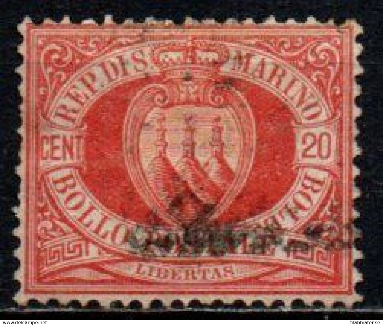 1877 - San Marino 4 Stemma    ++++++ - Oblitérés