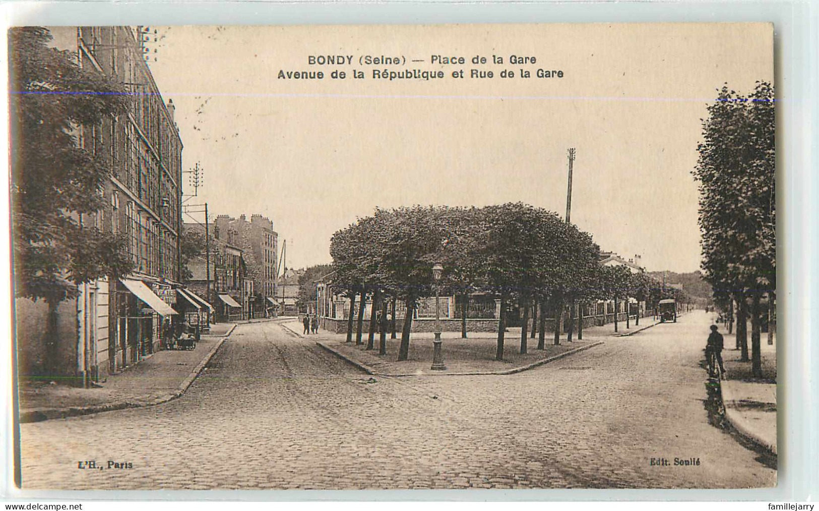 18553 - BONDY - PLACE DE LA GARE / AVENUE DE LA REPUBLIQUE ET RUE DE LA GARE - Bondy