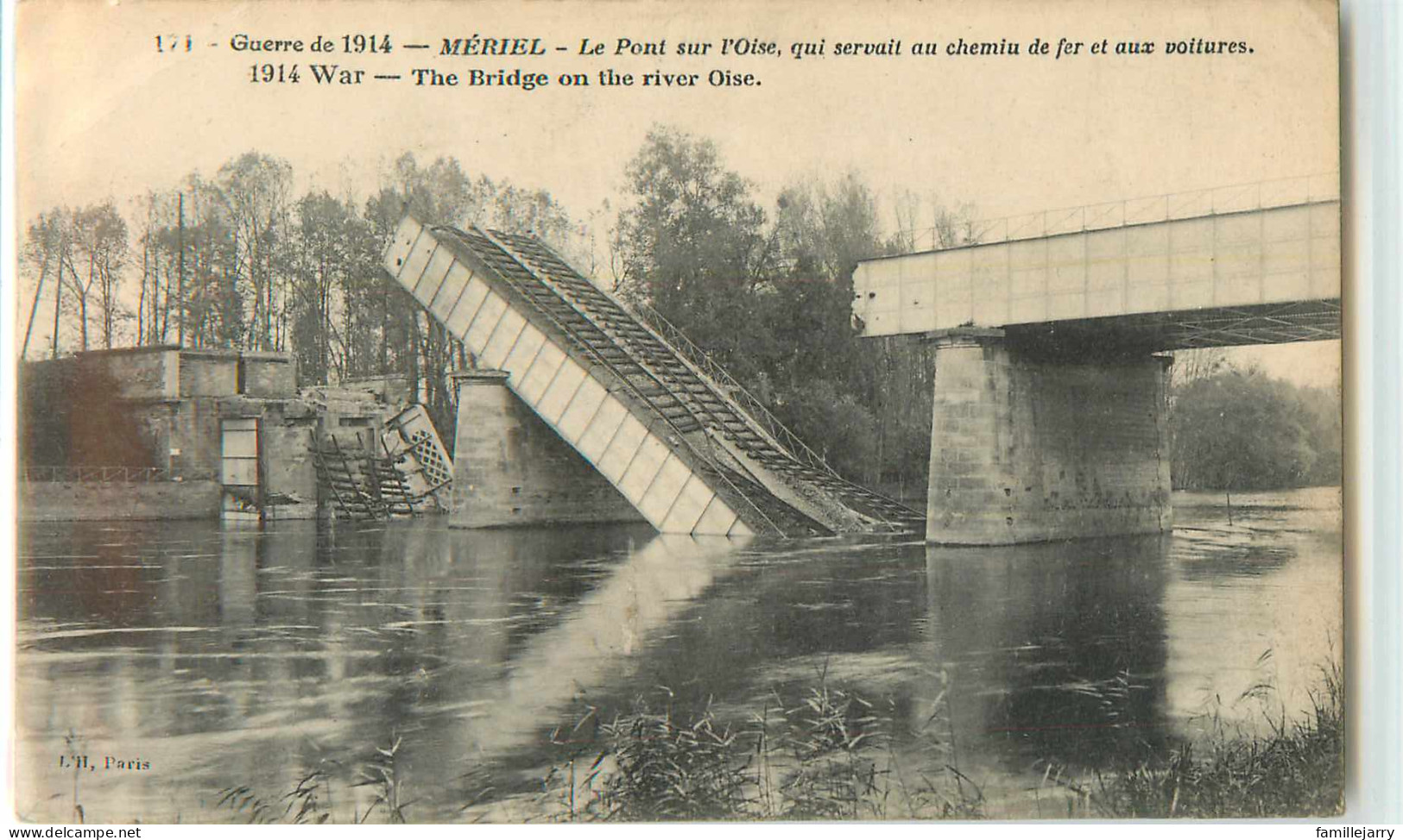 24326 - MERIEL - LE PONT SUR L OISE QUI SERVAIT DE CHEMIN DE FER AUX VOITURES - Meriel