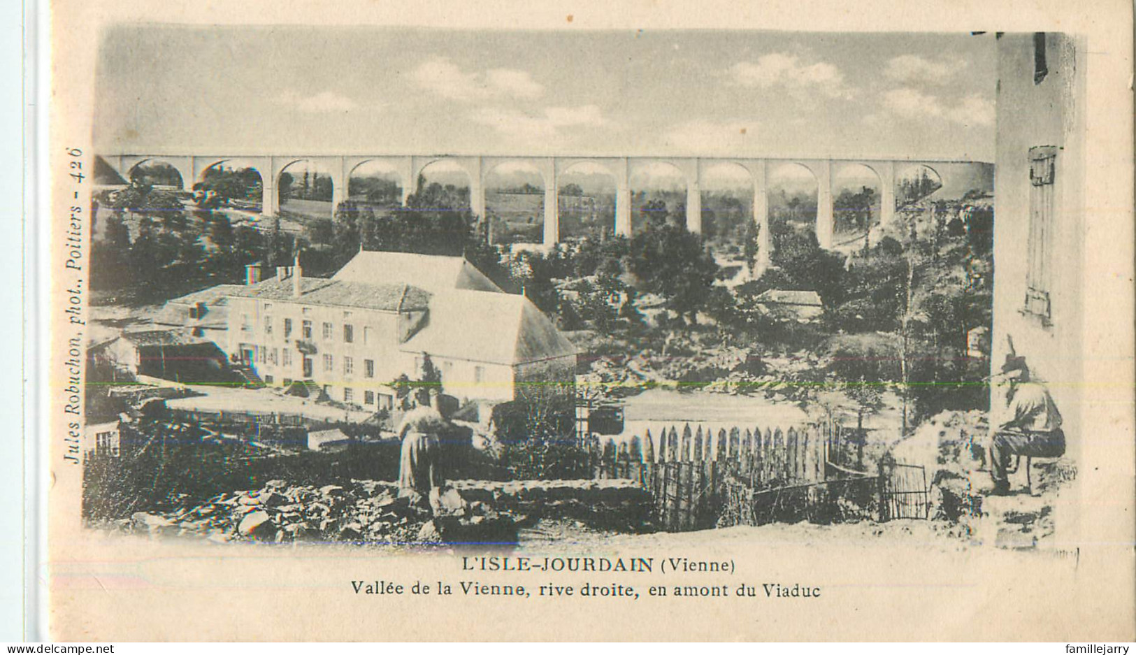 33279 - L ISLE JOURDAIN - VALLEE DE LA VIENNE RIVE DROITE EN AMONT DU VIADUC - L'Isle Jourdain