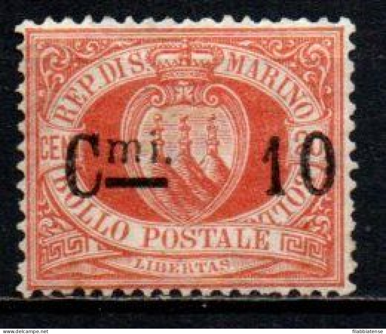 1892 - San Marino 10 Soprastampato    ++++++ - Unused Stamps