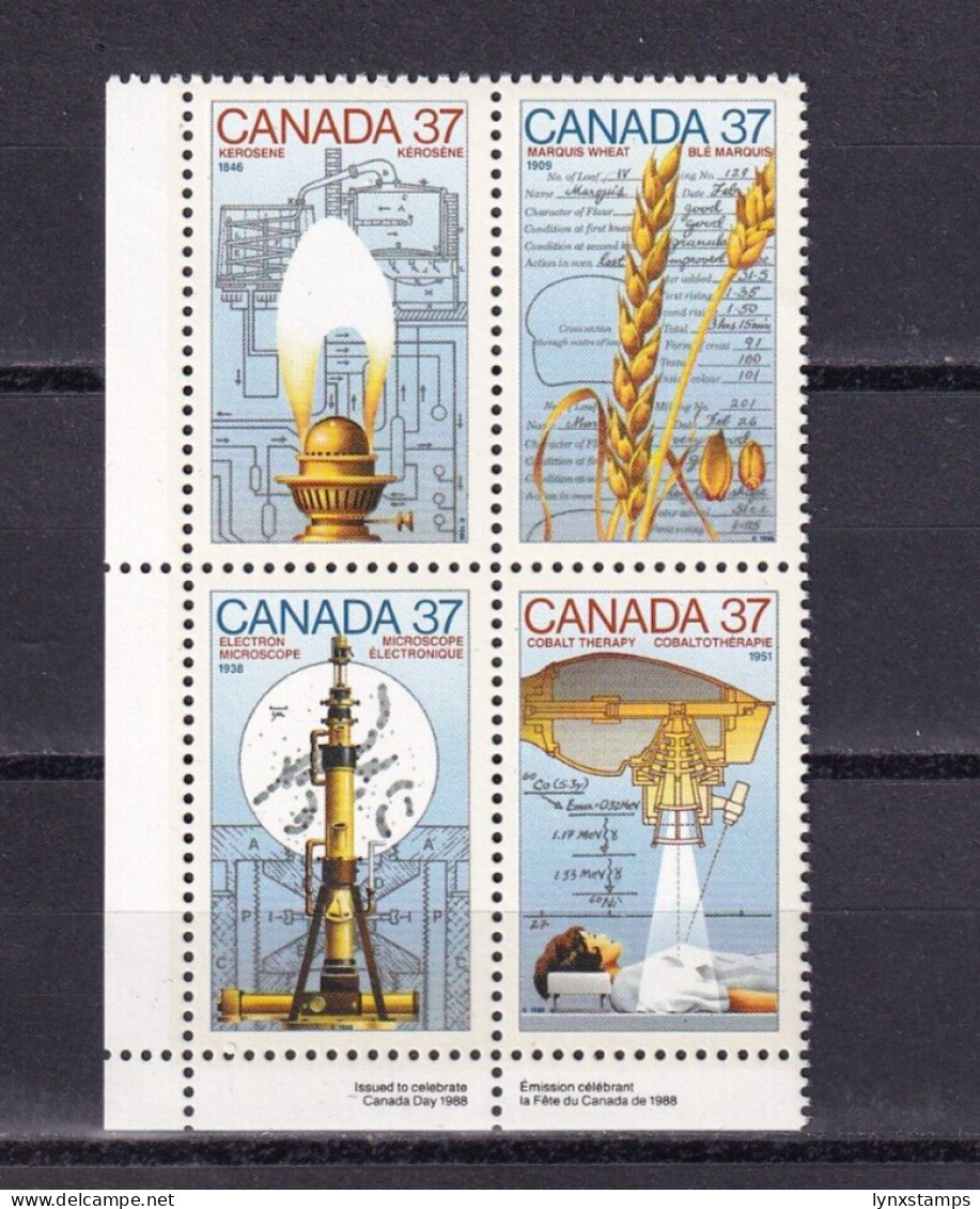 SA02 Canada 1988 Canada Day Canadian Inventions Block - Unused Stamps