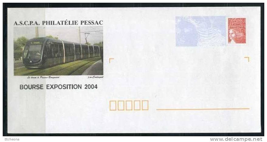 PAP France 20G TVP Rouge Marianne De Luquet Dite Du 14 Juillet Type N°3417 RF Tramway ASCPA Philatélie Bourse 2004 - PAP: Ristampa/Luquet