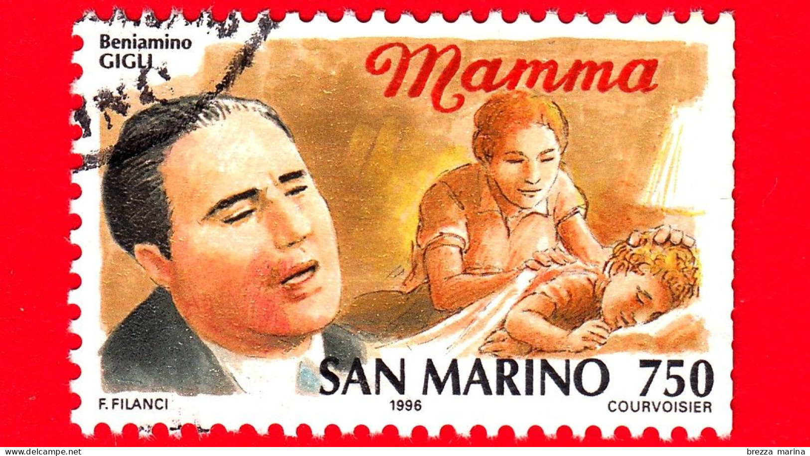 SAN MARINO - Usato - 1996 - Storia Della Canzone Italiana -  Beniamino Gigli - Mamma  - 750 - Used Stamps