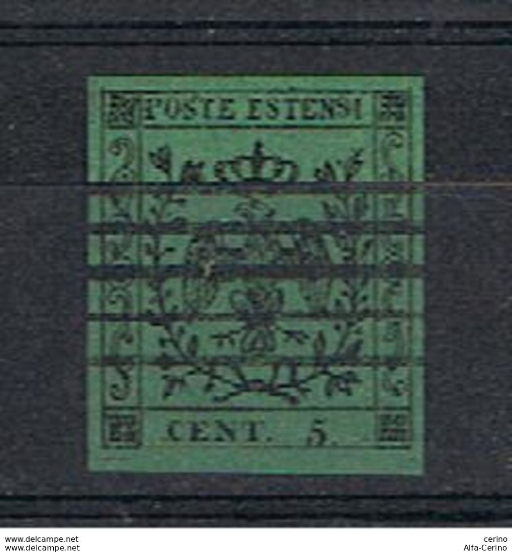 MODENA:  1852  AQUILA  ESTENSE  -  5 C. VERDE  US. -  FAKE  COPY  -  SASS. ( 1 ) - Modène