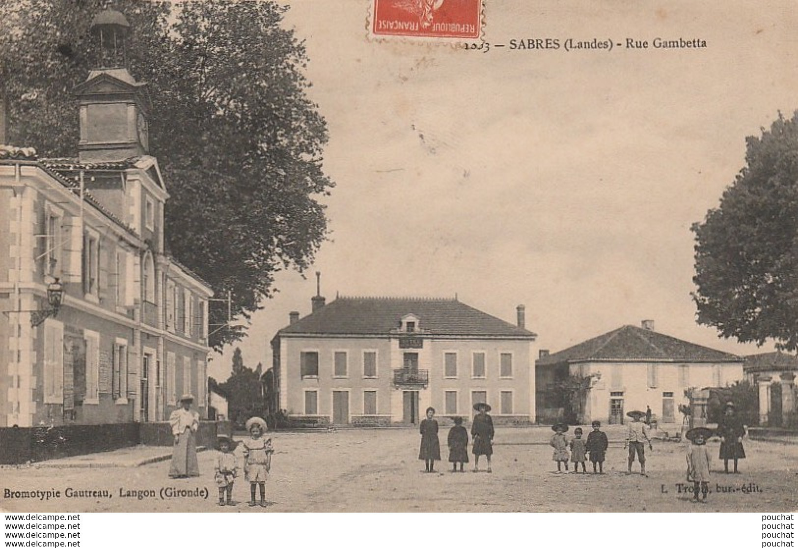 X1-40) SABRES (LANDES) RUE GAMBETTA  - ( ANIMATION - HABITANTS - 2 SCANS ) - Sabres