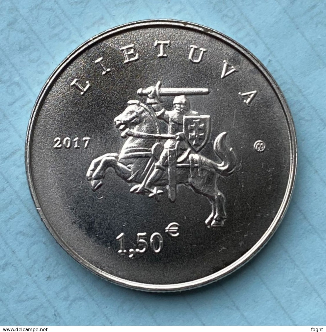 2017 LMK Lithuania "Lithuanian Hounds And Horse" 1.5 Euro Coin,KM#225,7121 - Lituania