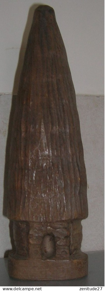 Statuette Africaine Case Sculptée Sur Bois - Années 1960 - Arte Africana