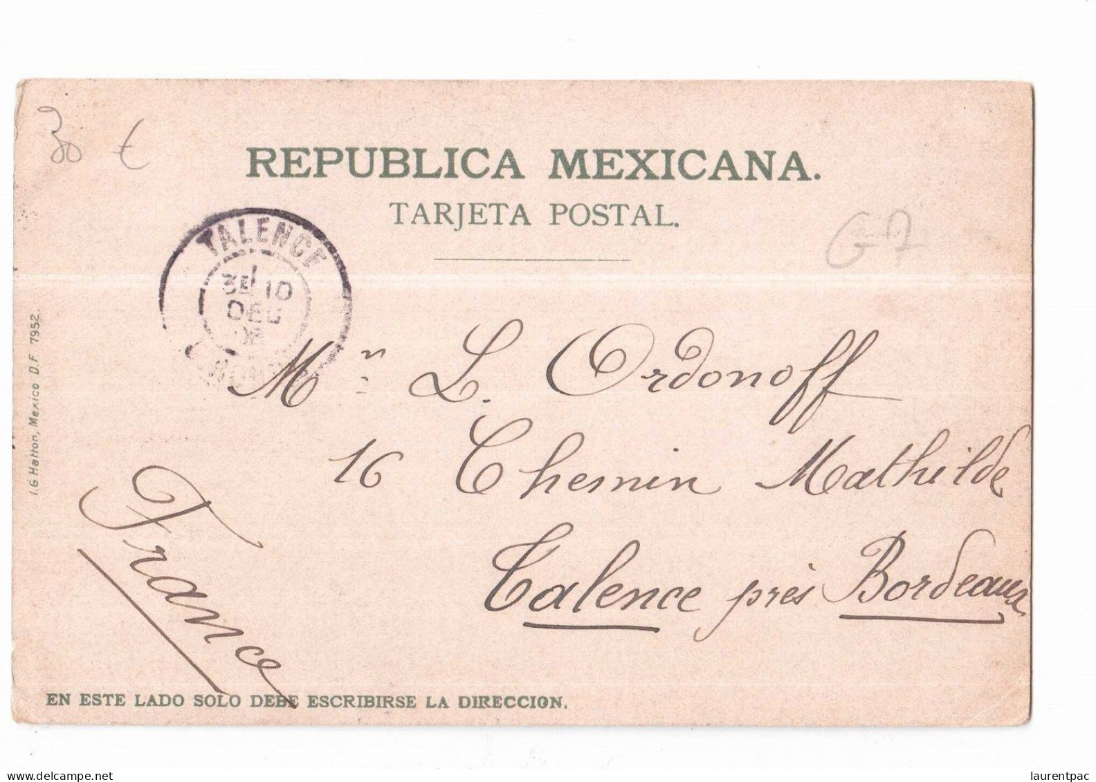 Grupo De Tehuanas - édit. I.G. Hatton 7952 + Verso - Mexiko