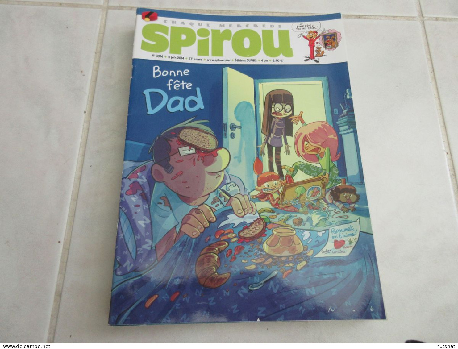 SPIROU 3974 11.06.2014 Kris DUHAMEL Les BRIGADES Du TEMPS ZIDROU TOURNE DISQUE   - Spirou Magazine