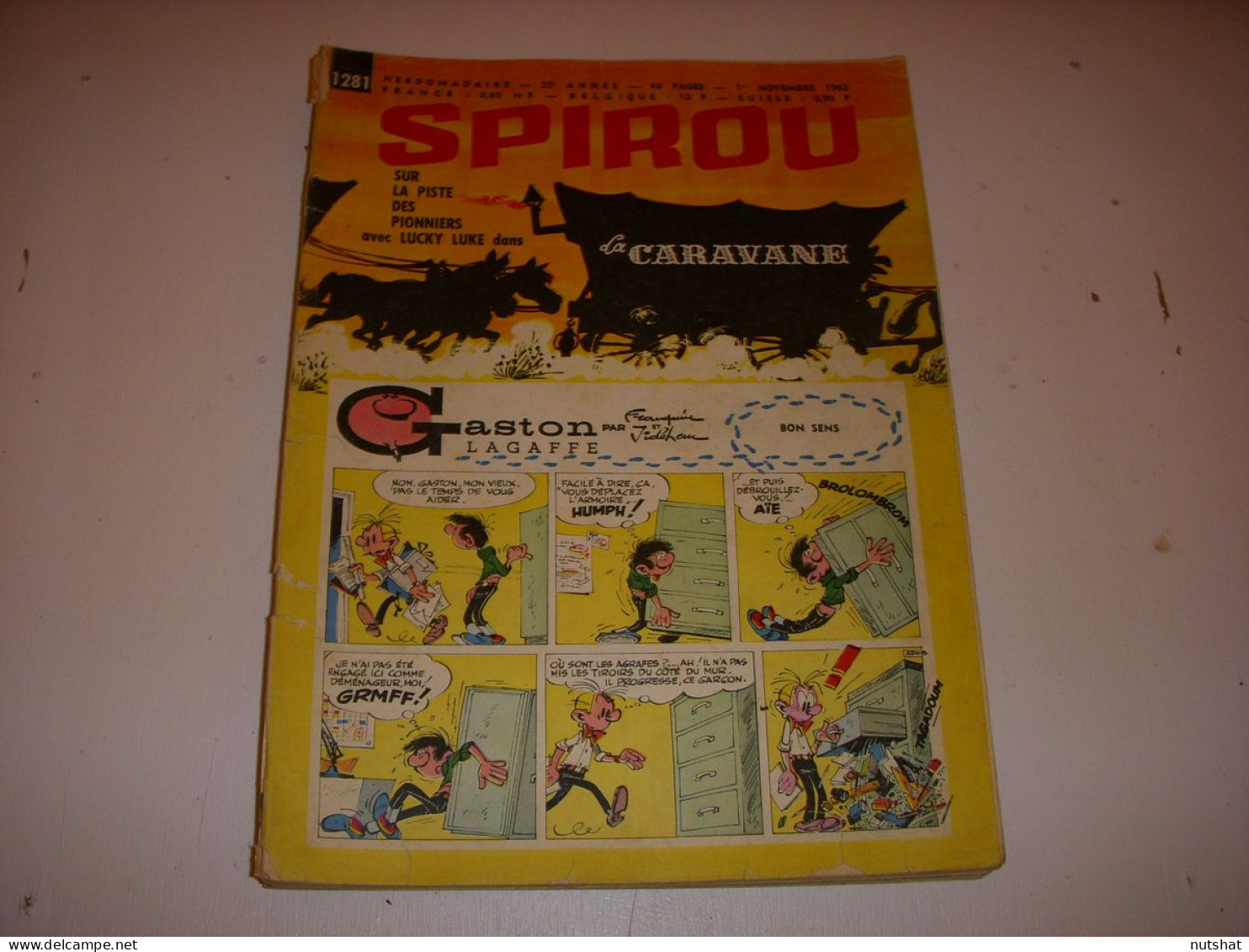 SPIROU 1281 01.11.1962 HELICOPTERE ALOUETTE II GRAND CONCOURS PHOSCAO PUB SHOOT  - Spirou Magazine