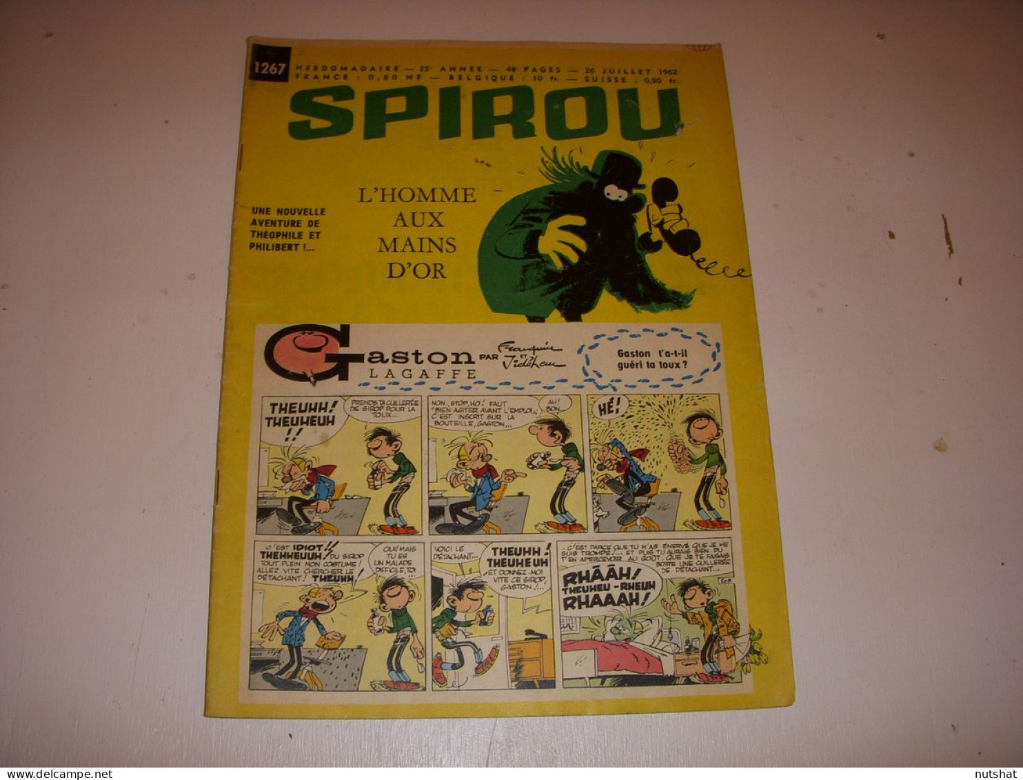 SPIROU 1267 26.07.1962 Les LEZARDS AUTO Les FERRARI CIRQUE Claire FERVAL TWIST   - Spirou Magazine