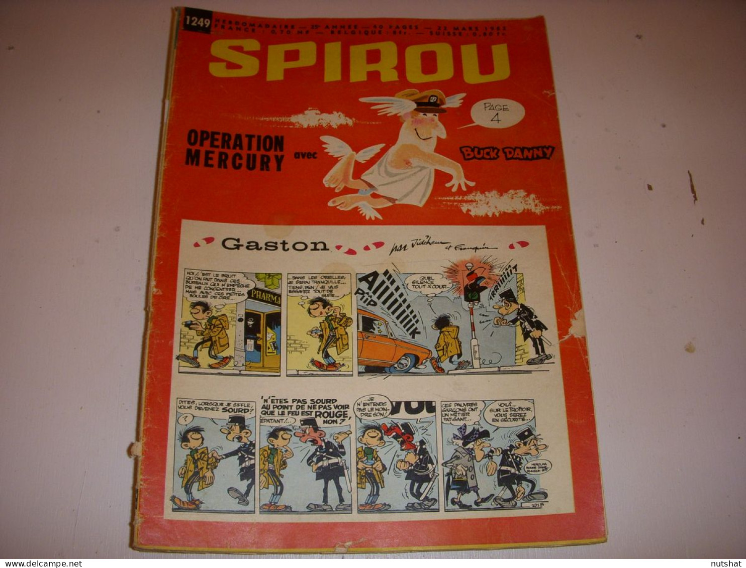 SPIROU 1249 22.03.1962 AUTO HILLMAN SUPER-MINX AVIATION Le MIRAGE Le LOUP        - Spirou Magazine