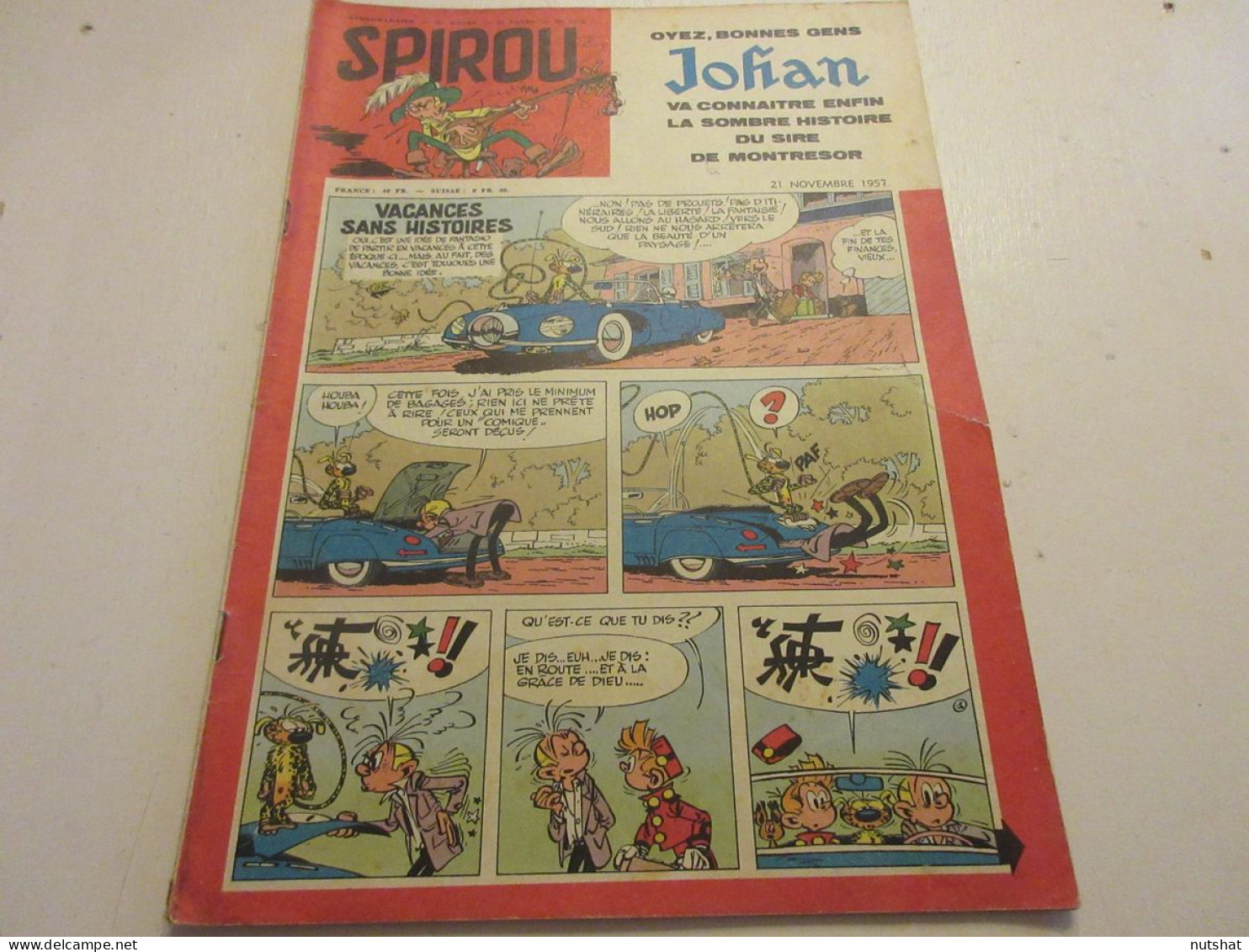 SPIROU 1023 21.11.1957 AUTO 24h Du MANS LOTUS Colin CHAPMAN 1er SATELLITE        - Spirou Magazine