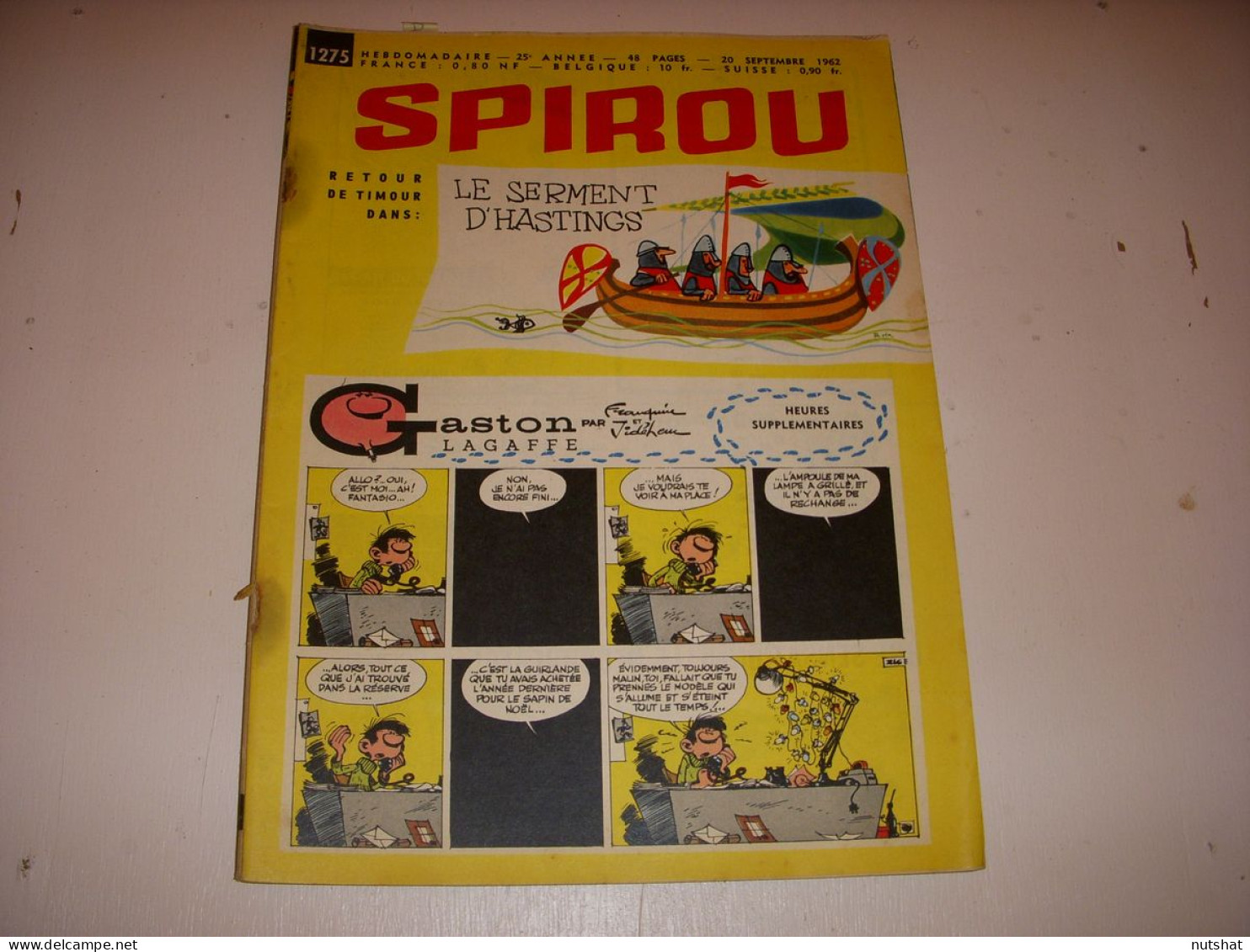 SPIROU 1275 20.09.1962 Gilles MARGARITIS Louison BOBET L'ECRIVAIN PUBLIC         - Spirou Magazine