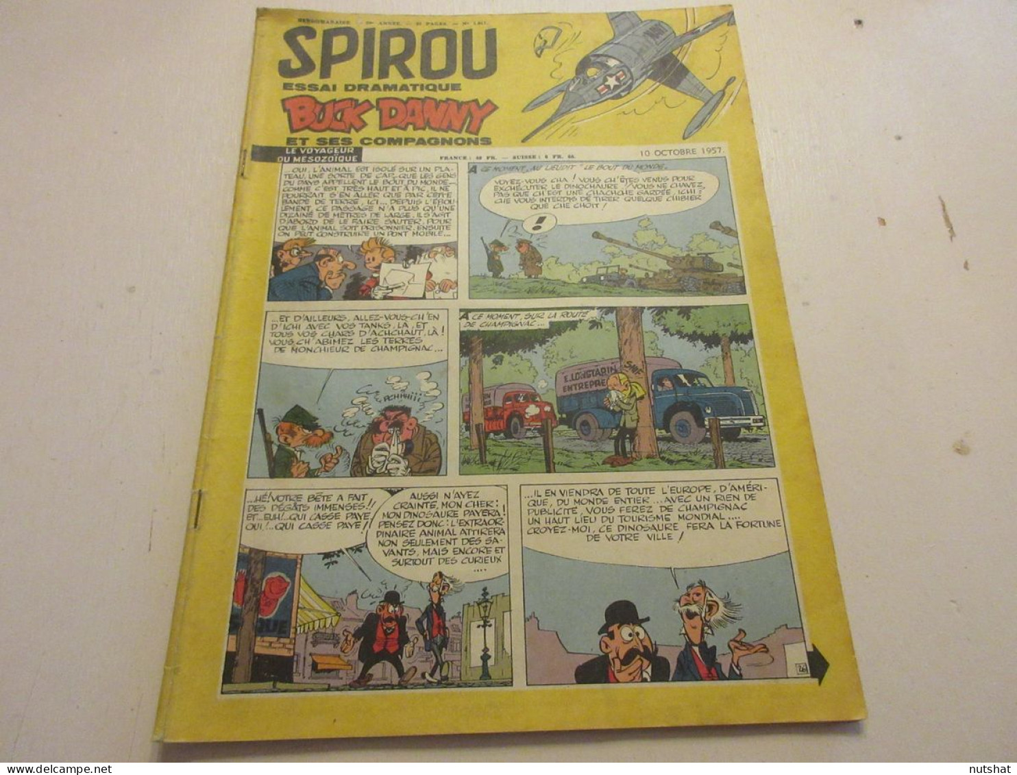 SPIROU 1017 10.10.1957 Les HELICOPTERES FOOTBALL EQUIPE De FRANCE COLONNA        - Spirou Magazine
