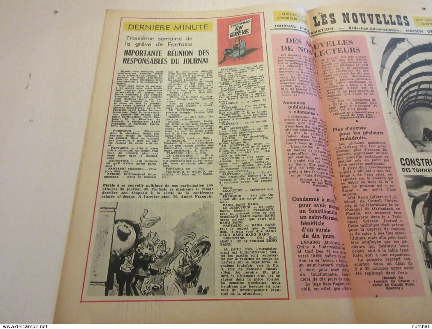 SPIROU 1021 07.11.1957 La BICYCLETTE VELO DEMI-FOND RETRAITE Arthur PASQUIER     - Spirou Magazine