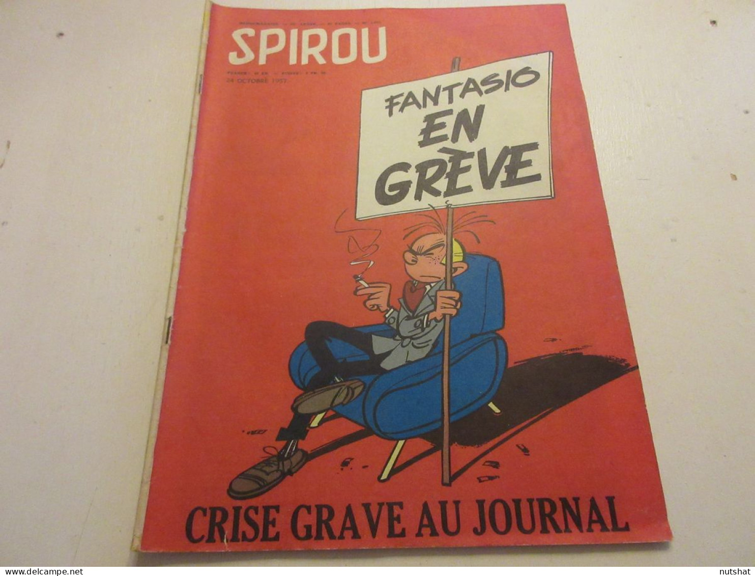 SPIROU 1019 24.10.1957 AUTO FIAT 500 BD Oncle PAUL Le BATHYSPHERE William BEEBE  - Spirou Magazine