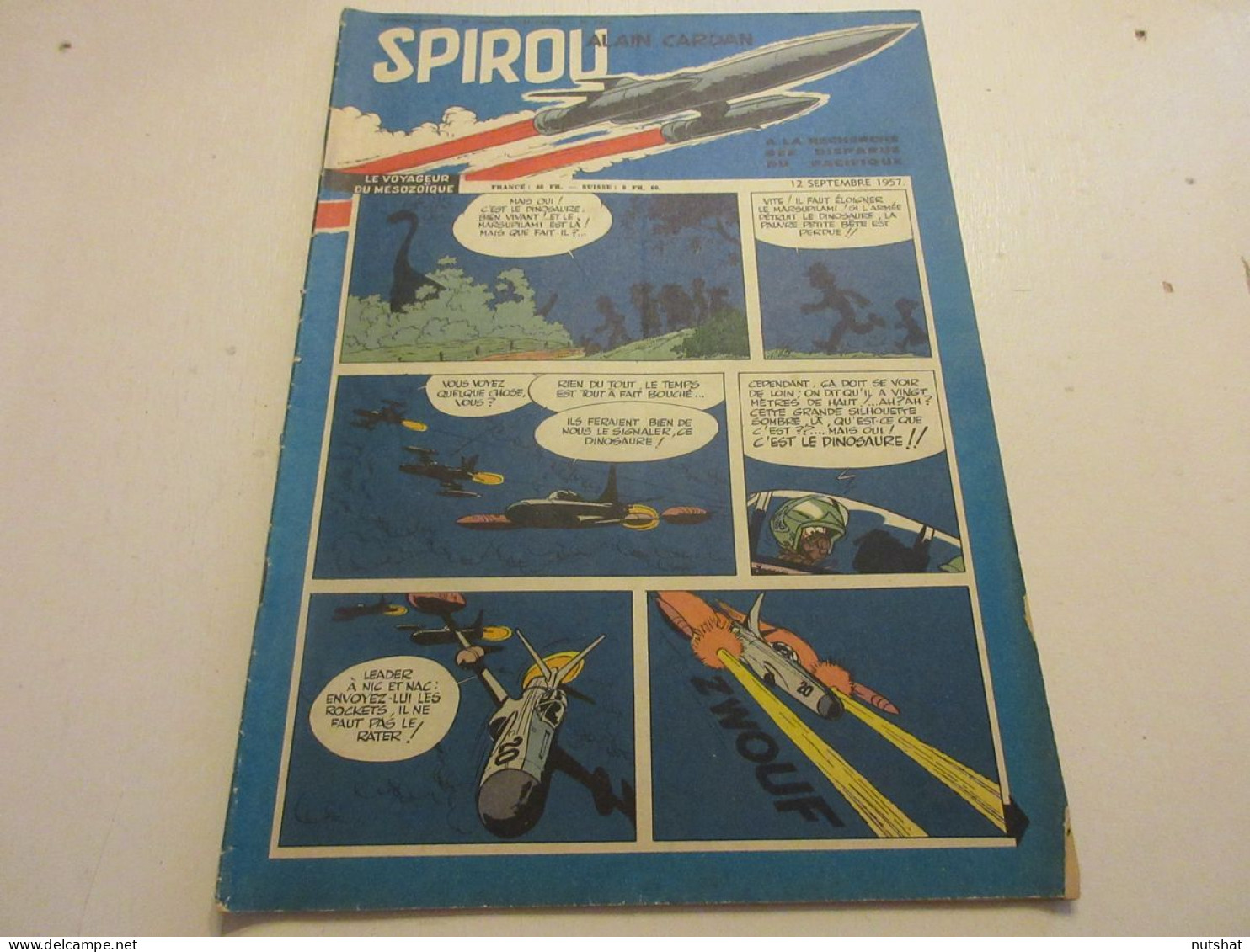 SPIROU 1013 12.09.1957 CINEMA TARZAN Murray ROSE Le RATON LAVEUR                 - Spirou Magazine