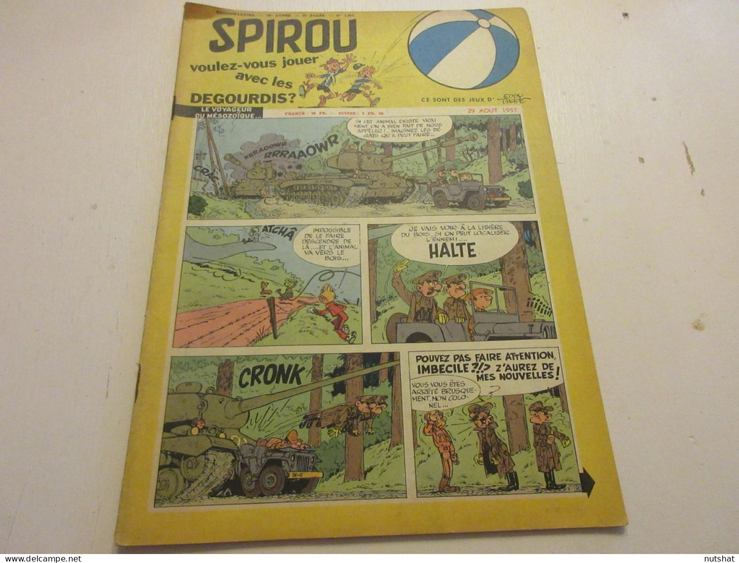 SPIROU 1011 29.08.1957 L'ATOMIUM BRUXELLES 1958 FOOTBALL SAINT ETIENNE           - Spirou Magazine