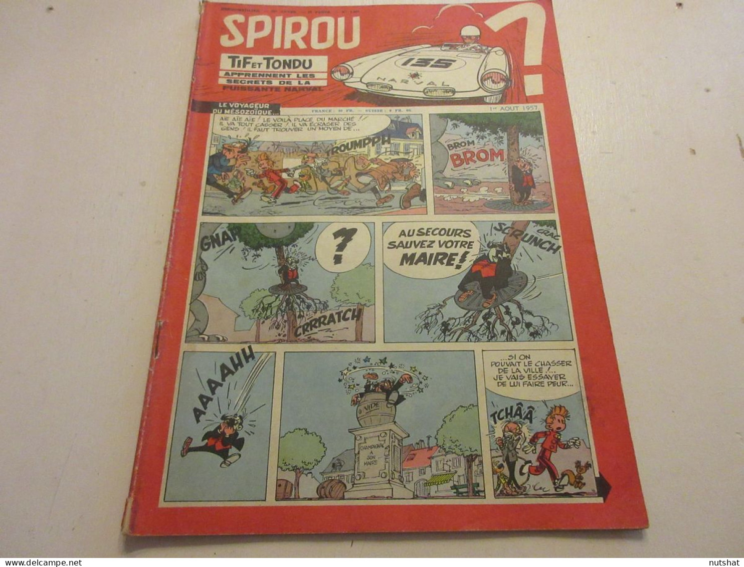 SPIROU 1007 01.08.1957 AVIATION AMELIA EARHART Le ROCK'N'ROLL Michel MACQUET     - Spirou Magazine