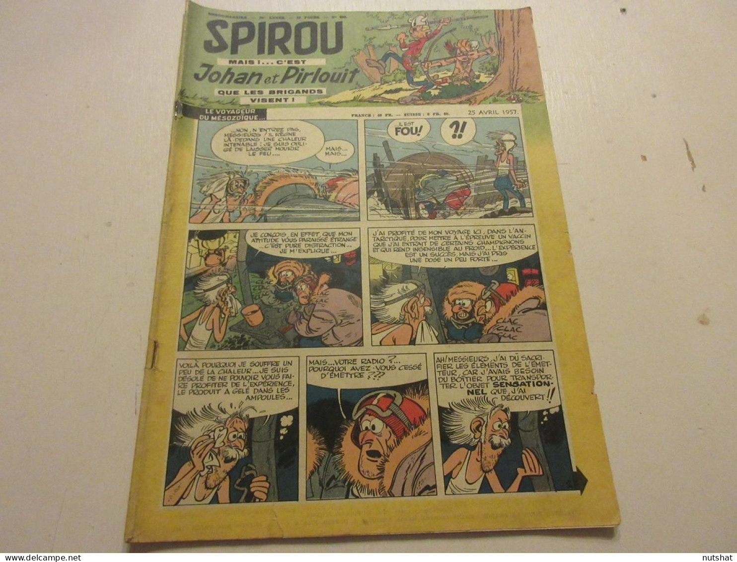SPIROU 0993 25.04.1957 Les TRESORS De PEKIN CANOE Et YACHTING TRIUMPH TR3        - Spirou Magazine