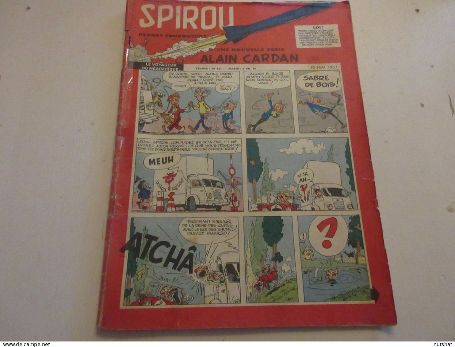 SPIROU 0996 16.05.1957 ESPACE PLANETES A NOTRE PORTEE MAGIE MODERNE F. De BRUYNE - Spirou Magazine