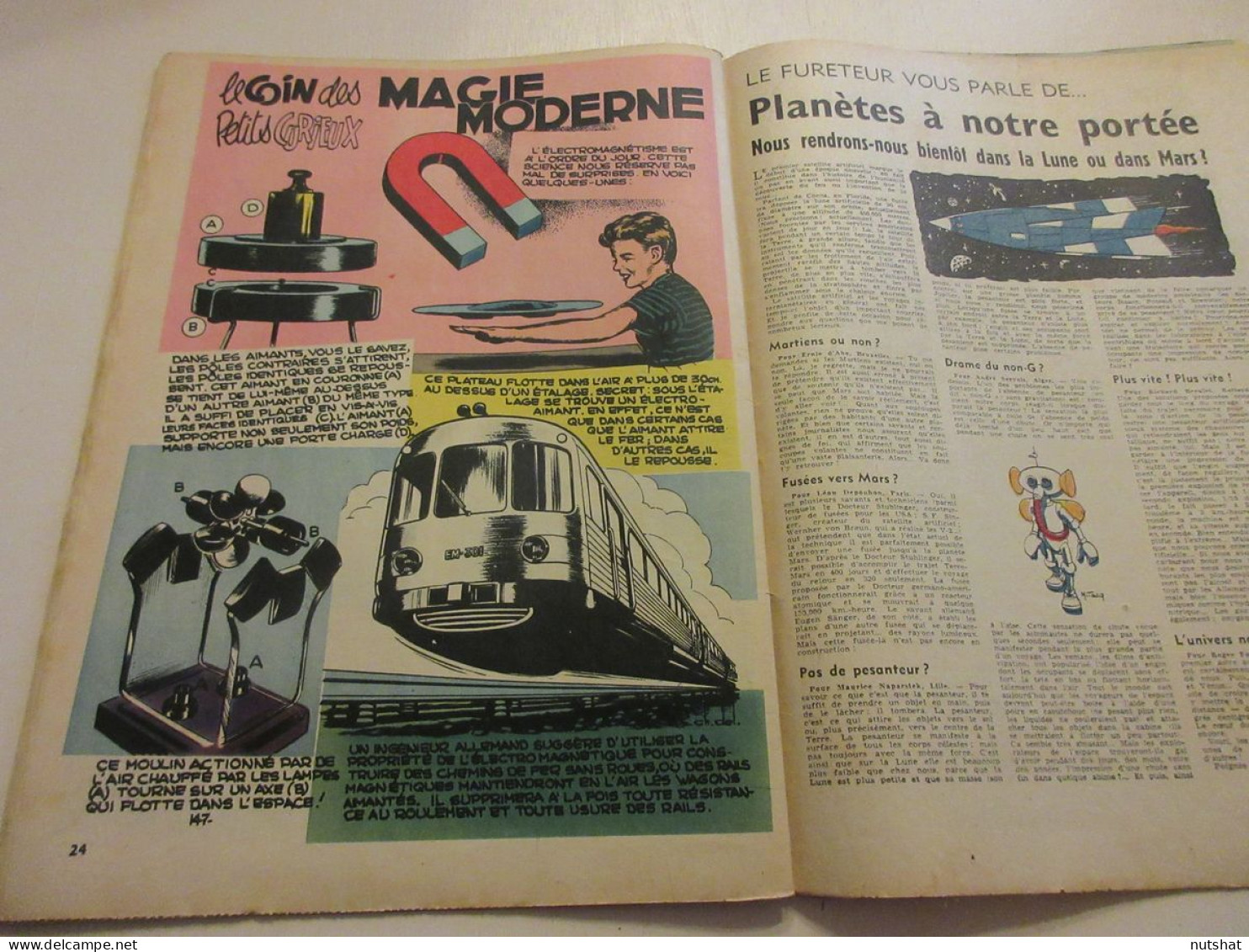 SPIROU 0996 16.05.1957 ESPACE PLANETES A NOTRE PORTEE MAGIE MODERNE F. De BRUYNE - Spirou Magazine