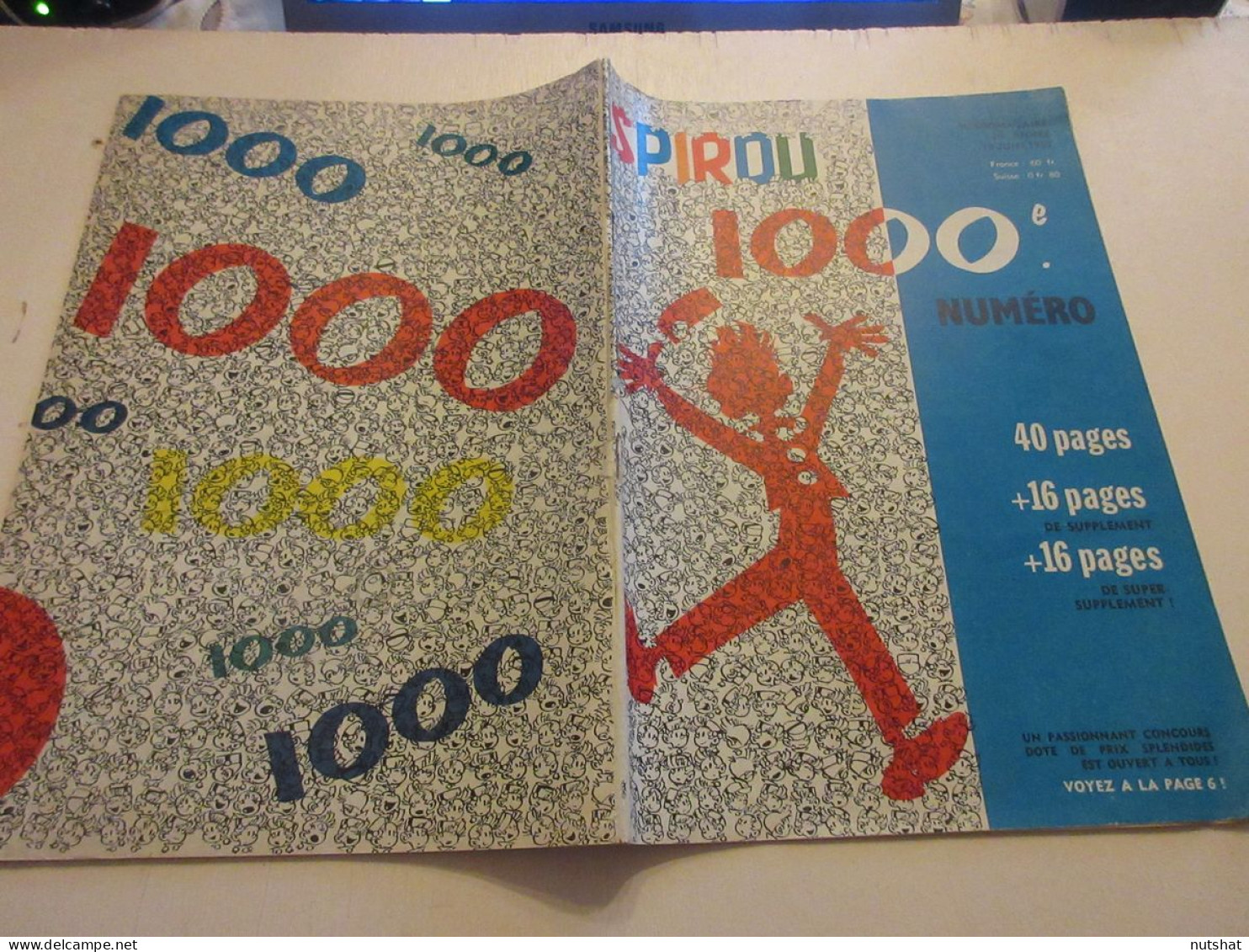 SPIROU 1000 13.06.1957 L'EVOLUTION De L'AUTO DE 1938 A 1957 Les 1000 De MARSALA  - Spirou Magazine